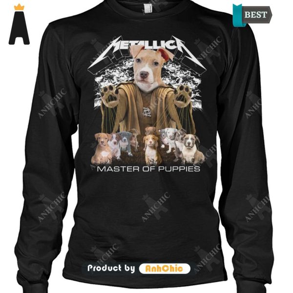 [NEW ARRIVAL] American Pit Bull Terrier Metallica Master Of Pupies Urban Streetwear T-Shirt