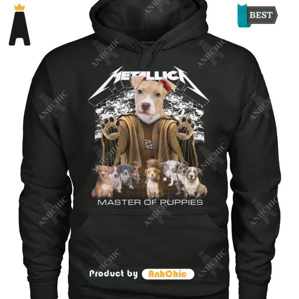 [NEW ARRIVAL] American Pit Bull Terrier Metallica Master Of Pupies Urban Streetwear T-Shirt