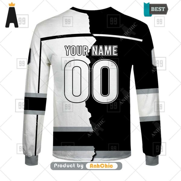 [NEW ARRIVAL] Personalized NHL Los Angeles Kings Mix Jersey   3D Hoodie