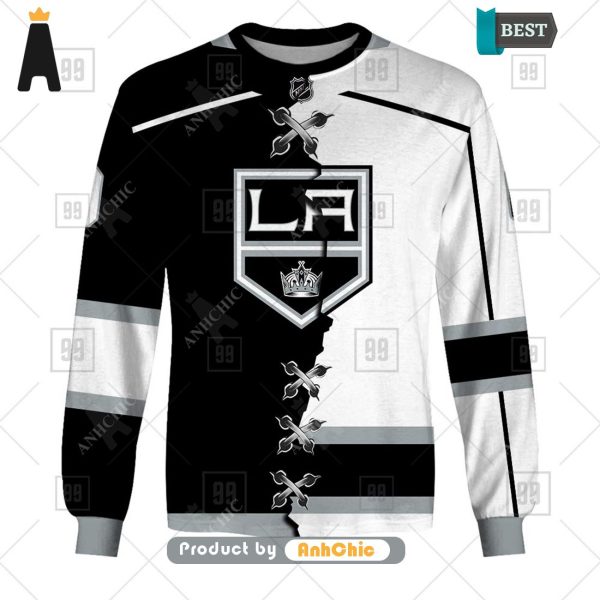 [NEW ARRIVAL] Personalized NHL Los Angeles Kings Mix Jersey   3D Hoodie