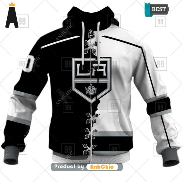 [NEW ARRIVAL] Personalized NHL Los Angeles Kings Mix Jersey   3D Hoodie