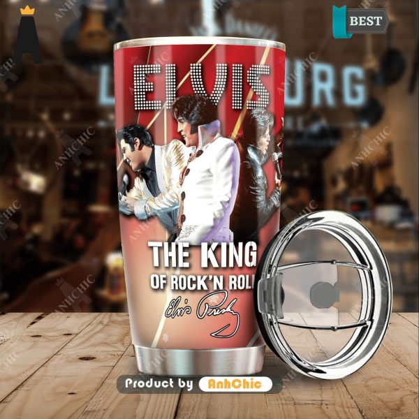 NEW Elvis The King Of Rock’N Roll Personalized POD Design Gift For Fan Tumbler