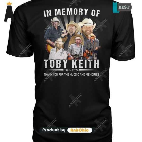 NEW In Memory Of Toby Keith 1961-2024 Thank You For The Memory All over Printed T-Shirt