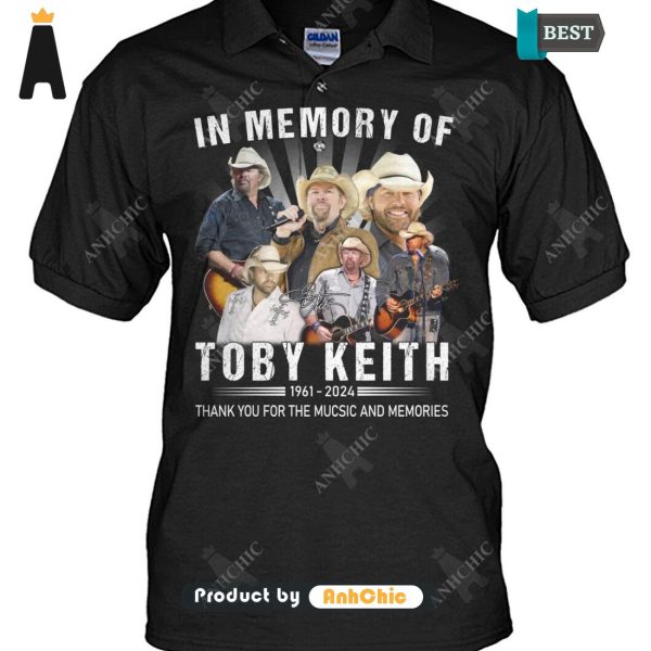 NEW In Memory Of Toby Keith 1961-2024 Thank You For The Memory All over Printed T-Shirt