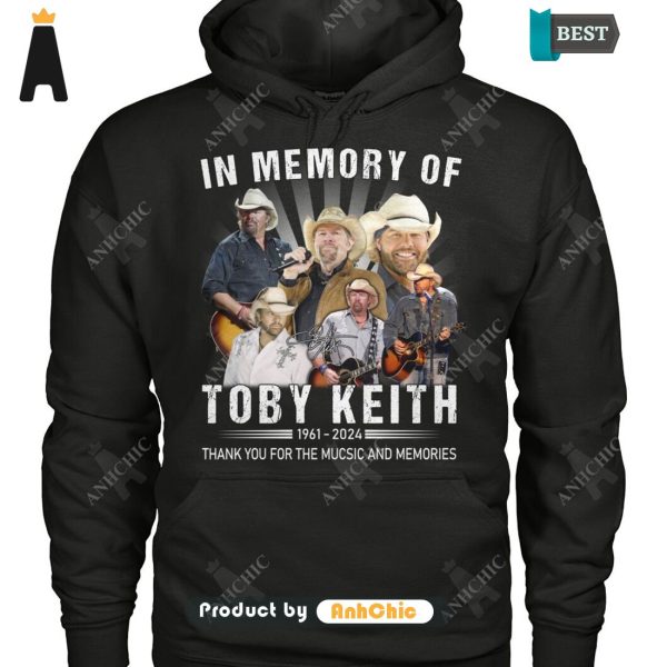 NEW In Memory Of Toby Keith 1961-2024 Thank You For The Memory All over Printed T-Shirt