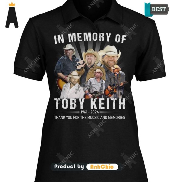 NEW In Memory Of Toby Keith 1961-2024 Thank You For The Memory All over Printed T-Shirt