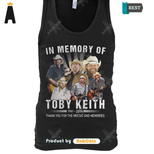 NEW In Memory Of Toby Keith 1961-2024 Thank You For The Memory All over Printed T-Shirt