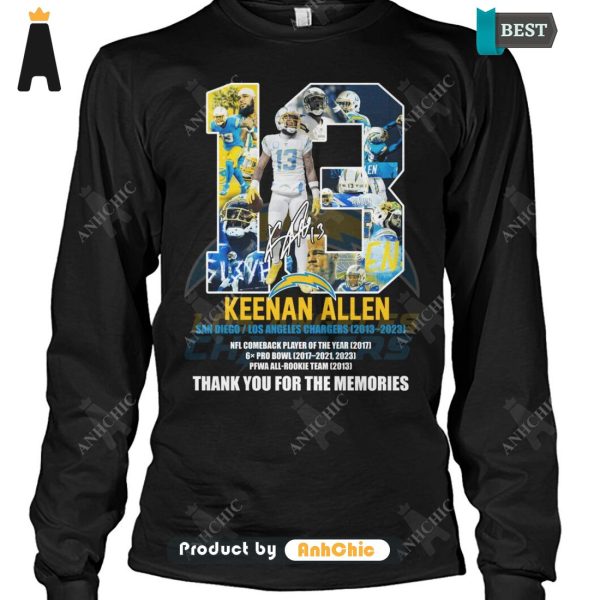 NEW Kenna Allen SanDiego Los Angeles Charger 2013-2023 NFL Come Back Player Of The Year 2017 Thank You For The Memories Hot Winter T-Shirt