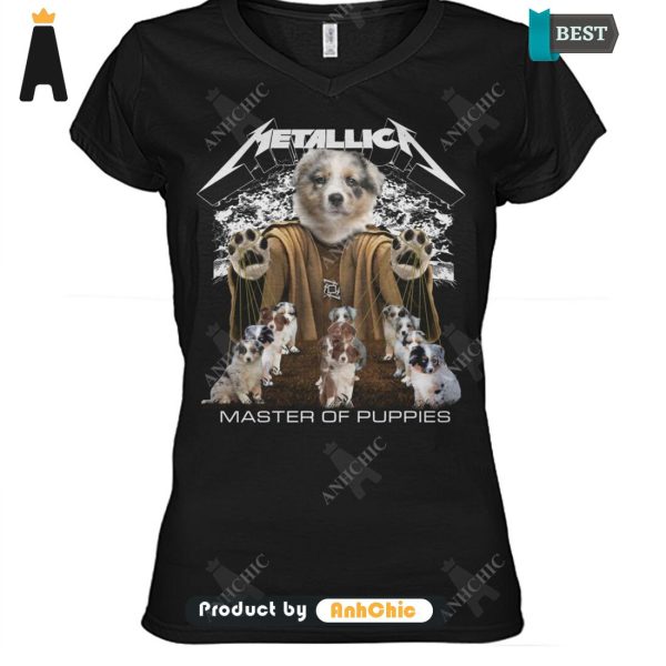 PREMIUM Australian Shepherd Metallica Master Of Pupies Urban Streetwear T-Shirt