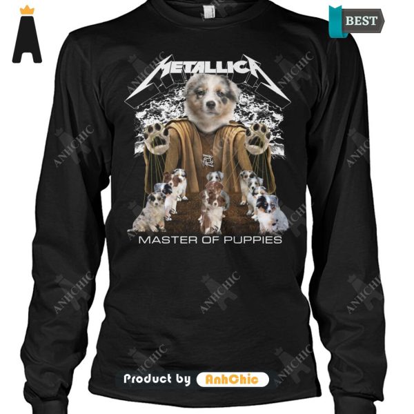 PREMIUM Australian Shepherd Metallica Master Of Pupies Urban Streetwear T-Shirt