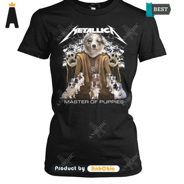 PREMIUM Australian Shepherd Metallica Master Of Pupies Urban Streetwear T-Shirt