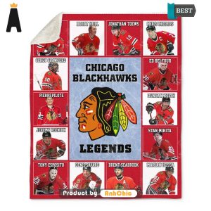 [PREMIUM] Chicago Blackhawks Legends National Hockey League All over Printed Blanket