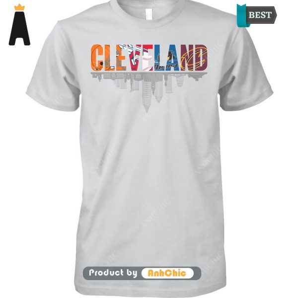 PREMIUM City of Cleveland Cleveland Browns Cleveland Cavaliers Cleveland Guardians Street Style Fusion T-Shirt