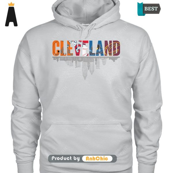 PREMIUM City of Cleveland Cleveland Browns Cleveland Cavaliers Cleveland Guardians Street Style Fusion T-Shirt