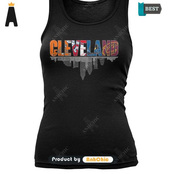 PREMIUM City of Cleveland Cleveland Browns Cleveland Cavaliers Cleveland Guardians Street Style Fusion T-Shirt