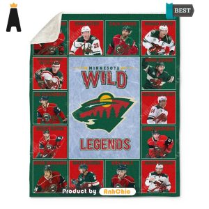 PREMIUM Minnesota Wild Legends National Hockey League Fusion Fashion Blanket