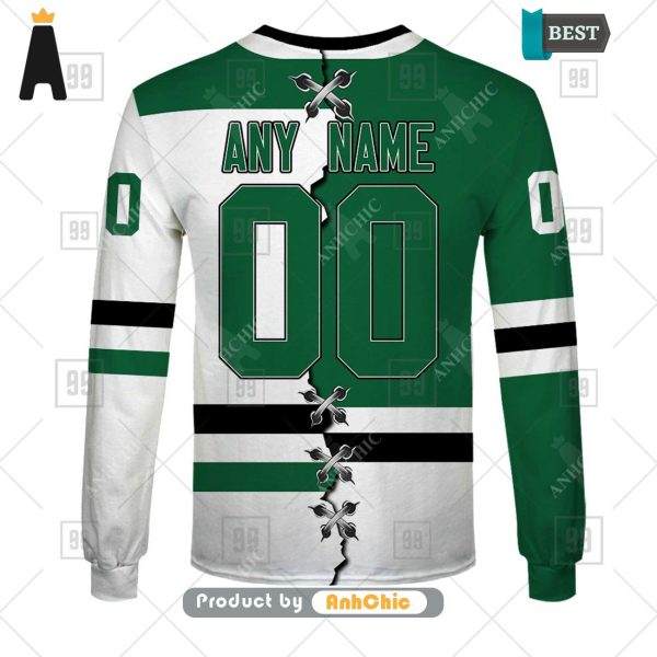 PREMIUM Personalized NHL Dallas Stars Mix Jersey  Street Style Fusion 3D Hoodie