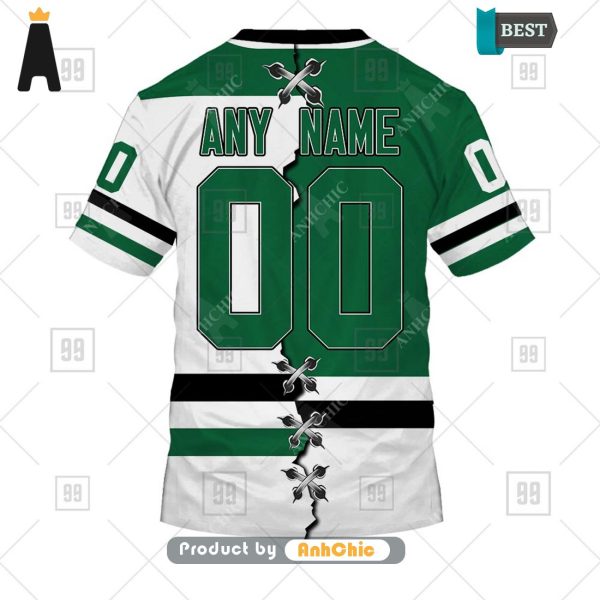 PREMIUM Personalized NHL Dallas Stars Mix Jersey  Street Style Fusion 3D Hoodie