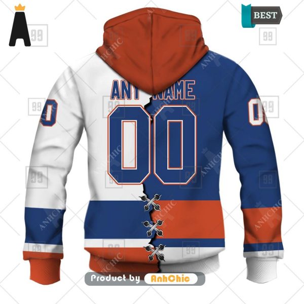 [PREMIUM] Personalized NHL New York Islanders Mix Jersey  Signature Series 3D Hoodie