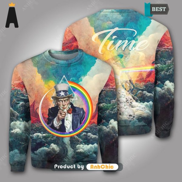 PREMIUM Pink Floyd Time Urban Streetwear 3D T-Shirt