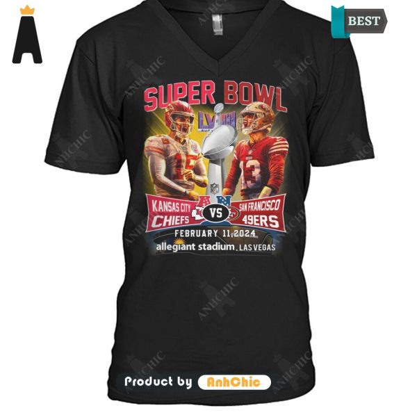 PREMIUM Super Bowl Kansas city CHIEFT Vs SanFrancisco 49ERS February 11, 2024 Allegiant, Lasvegas Street Style Fusion T-Shirt