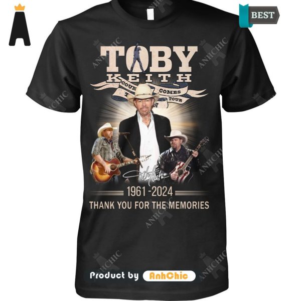 PREMIUM Toby Keith 1961-2024 Thank You For The Memories LIMITED EDITION T-Shirt