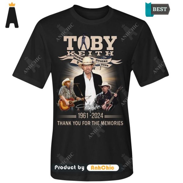 PREMIUM Toby Keith 1961-2024 Thank You For The Memories LIMITED EDITION T-Shirt