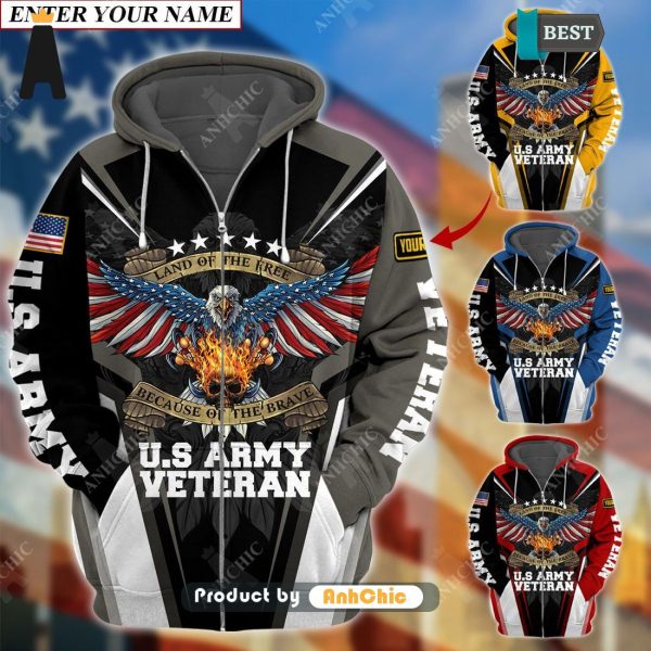 [PREMIUM]  Unique Personalized Army Veteran  Fusion Fashion 3D Hoodie