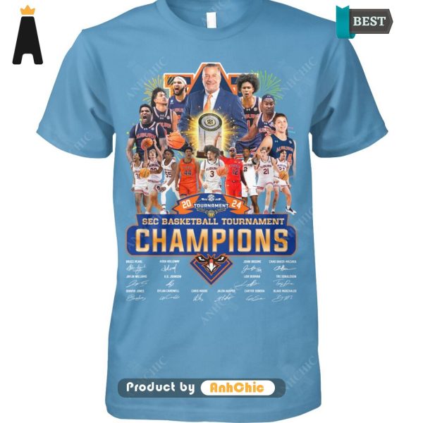 THE BEST Auburn Tigers Men’s Basketball SEC Basketball Tournement 2024 Champions Signature Series T-Shirt