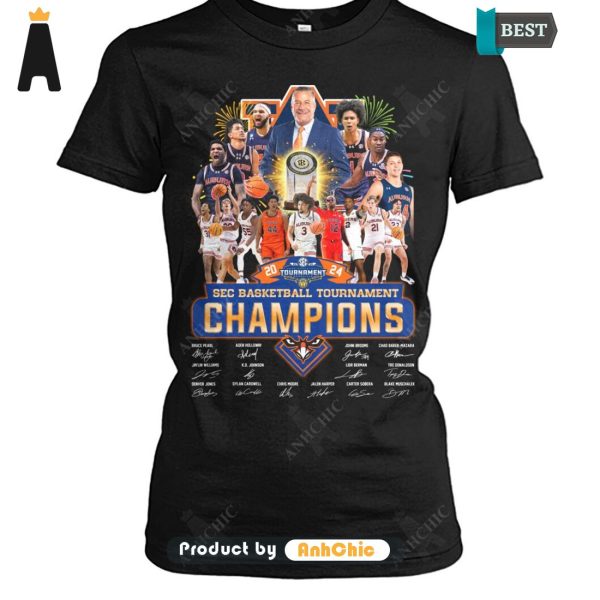 THE BEST Auburn Tigers Men’s Basketball SEC Basketball Tournement 2024 Champions Signature Series T-Shirt