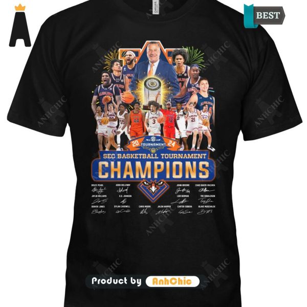 THE BEST Auburn Tigers Men’s Basketball SEC Basketball Tournement 2024 Champions Signature Series T-Shirt