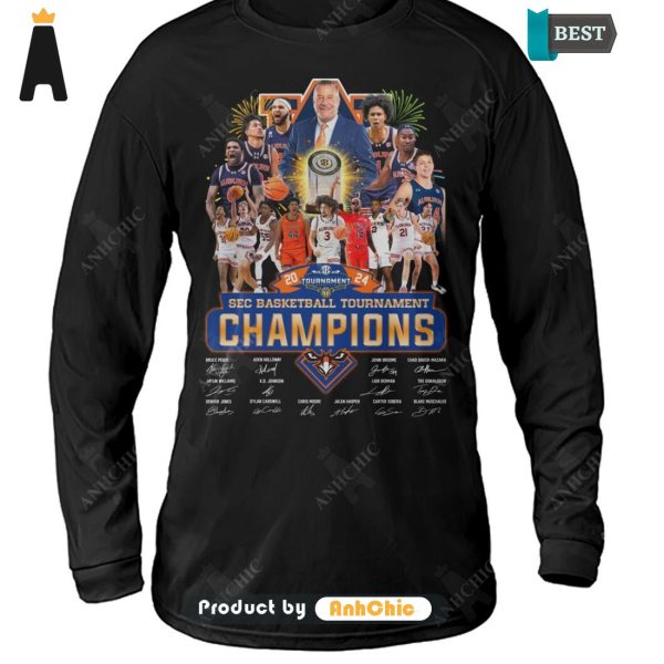 THE BEST Auburn Tigers Men’s Basketball SEC Basketball Tournement 2024 Champions Signature Series T-Shirt