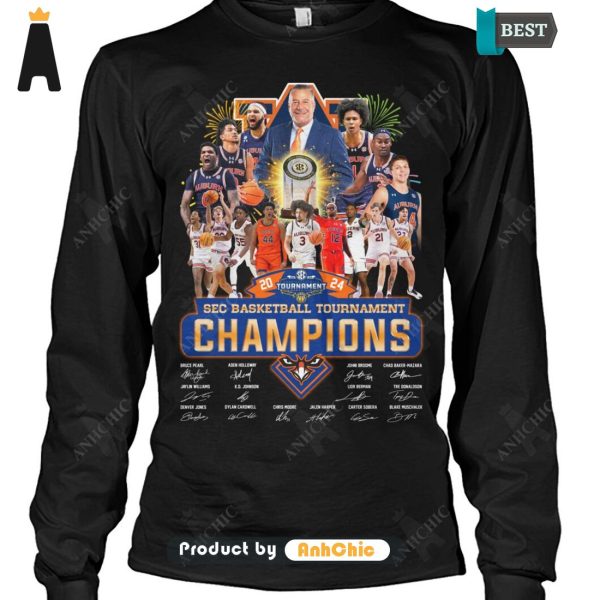 THE BEST Auburn Tigers Men’s Basketball SEC Basketball Tournement 2024 Champions Signature Series T-Shirt