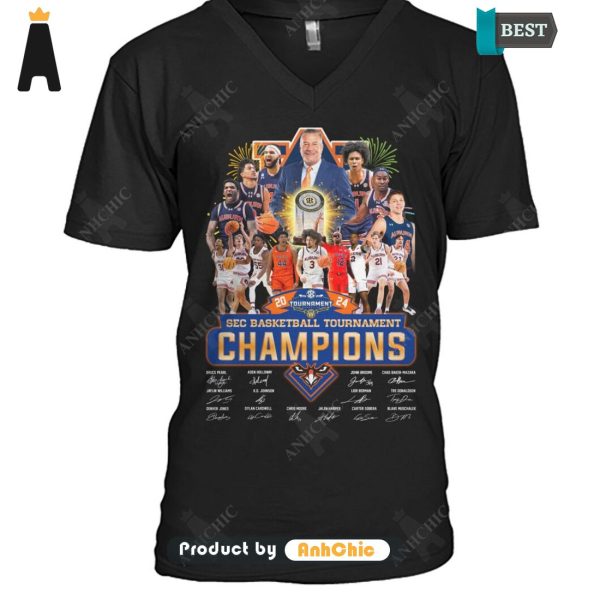 THE BEST Auburn Tigers Men’s Basketball SEC Basketball Tournement 2024 Champions Signature Series T-Shirt