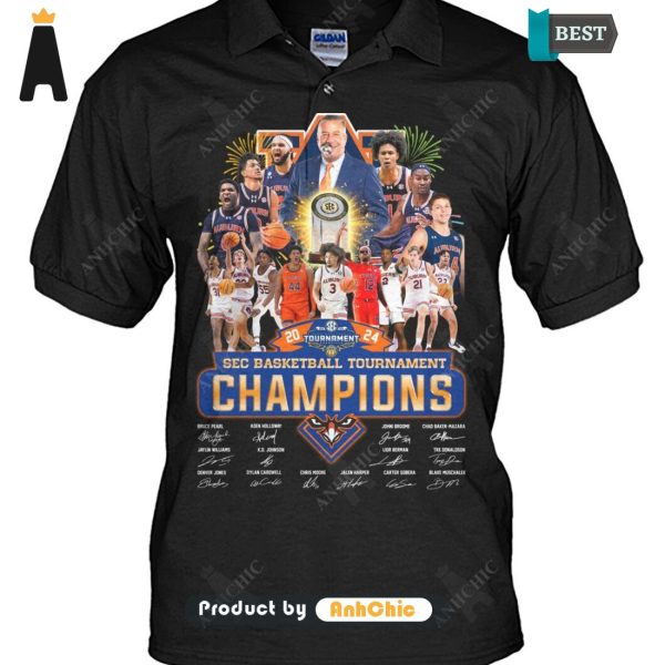 THE BEST Auburn Tigers Men’s Basketball SEC Basketball Tournement 2024 Champions Signature Series T-Shirt