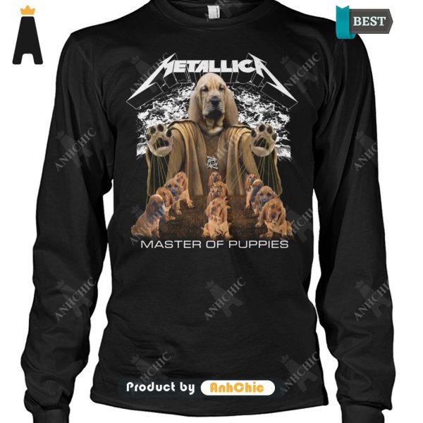 THE BEST Bloodhound Metallica Master Of Pupies Street Style Elegance T-Shirt