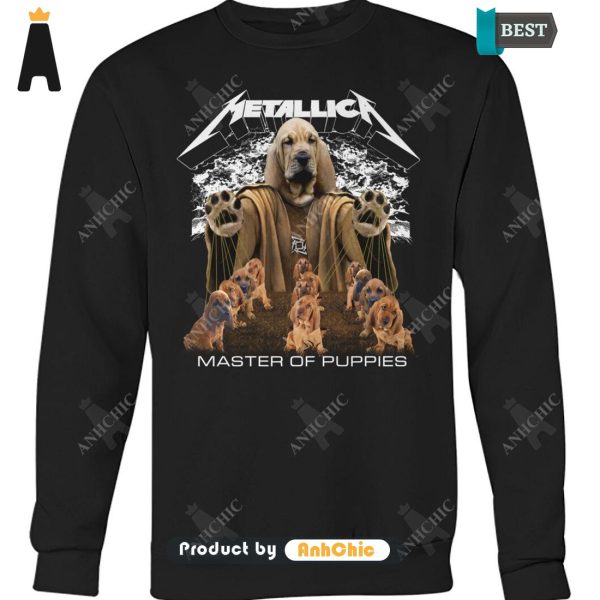 THE BEST Bloodhound Metallica Master Of Pupies Street Style Elegance T-Shirt