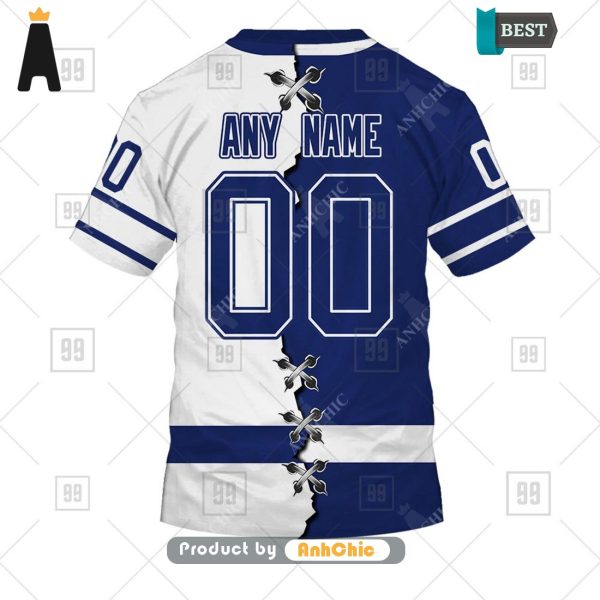 THE BEST Personalized NHL Toronto Maple Leafs Mix Jersey  All over Printed 3D Hoodie