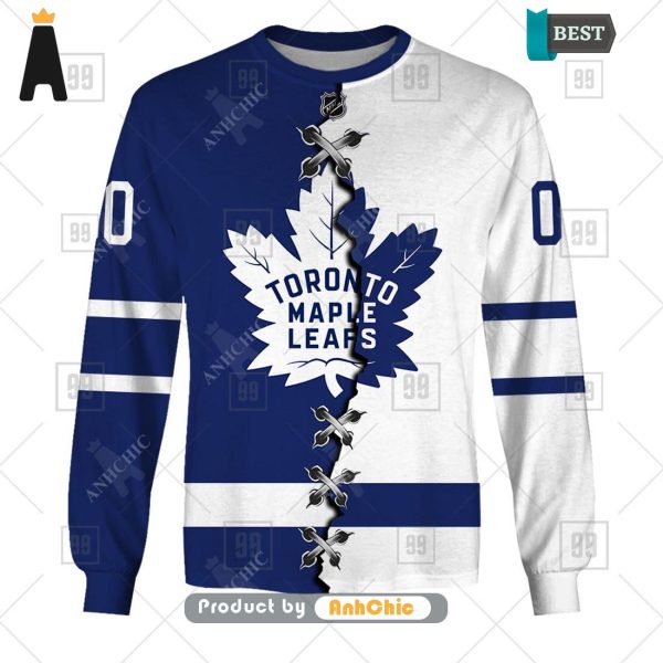 THE BEST Personalized NHL Toronto Maple Leafs Mix Jersey  All over Printed 3D Hoodie