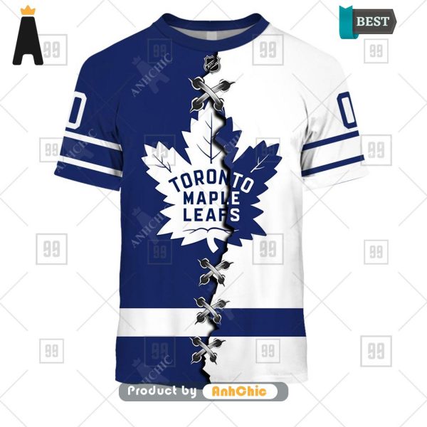 THE BEST Personalized NHL Toronto Maple Leafs Mix Jersey  All over Printed 3D Hoodie