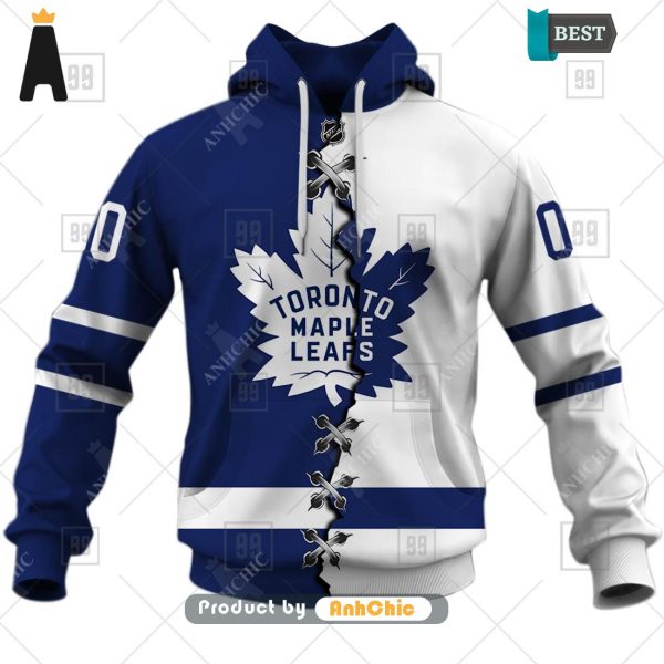 THE BEST Personalized NHL Toronto Maple Leafs Mix Jersey  All over Printed 3D Hoodie