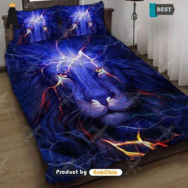 TRENDING Cross and Lion Jesus Quilt  POD Design Bedding set