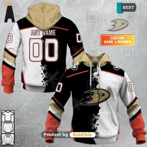 TRENDING Personalized NHL Anaheim Ducks Mix Jersey  POD Design 3D Hoodie