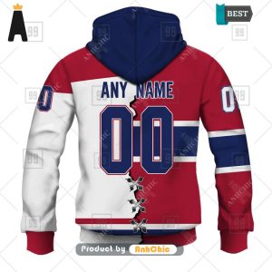 TRENDING Personalized NHL Montreal Canadiens Mix Jersey  All over Printed 3D Hoodie