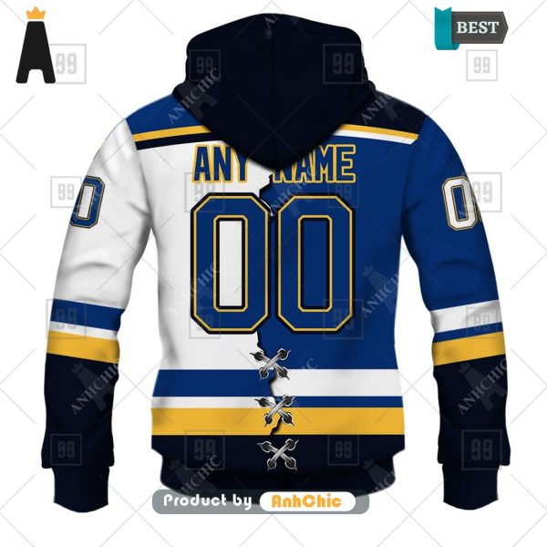 TRENDING Personalized NHL St. Louis Blues Mix Jersey  Fusion Fashion 3D Hoodie