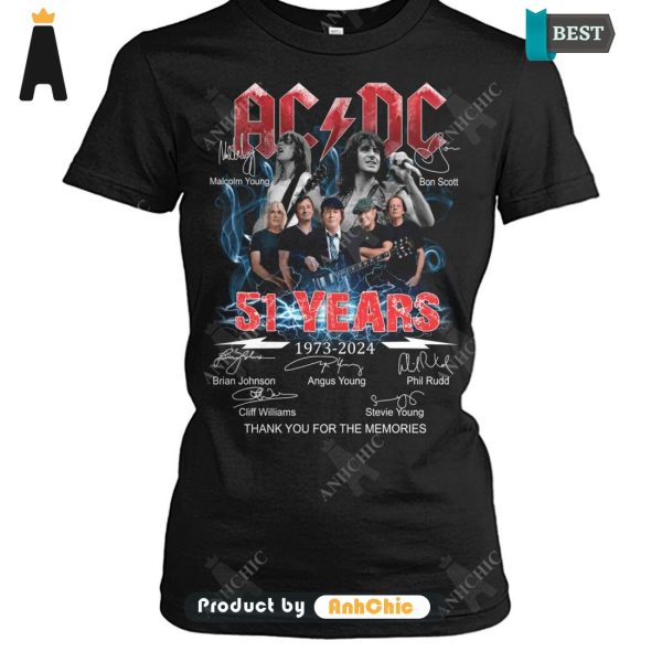 TRENDING The AC DC 51 Years 1973-2024 Thank You For The Memories LIMITED EDITION T-Shirt