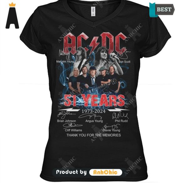 TRENDING The AC DC 51 Years 1973-2024 Thank You For The Memories LIMITED EDITION T-Shirt