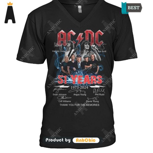 TRENDING The AC DC 51 Years 1973-2024 Thank You For The Memories LIMITED EDITION T-Shirt