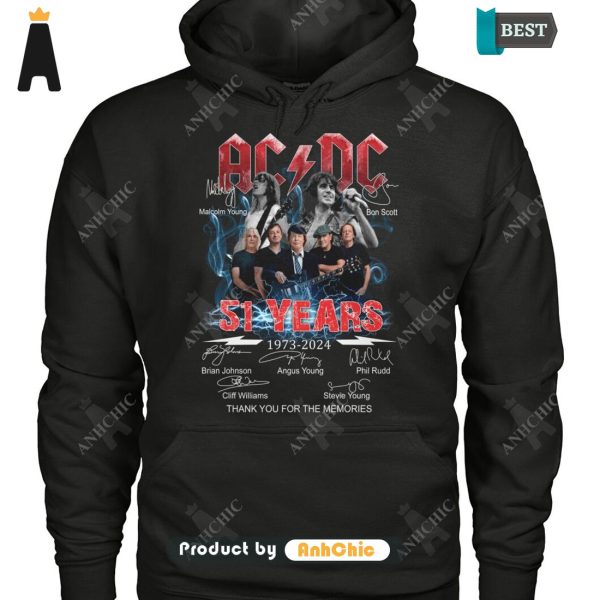 TRENDING The AC DC 51 Years 1973-2024 Thank You For The Memories LIMITED EDITION T-Shirt