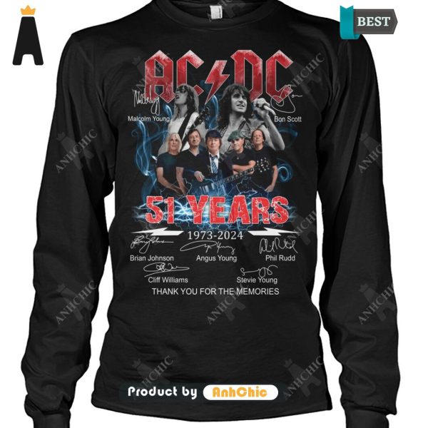 TRENDING The AC DC 51 Years 1973-2024 Thank You For The Memories LIMITED EDITION T-Shirt